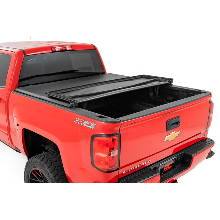 Soft Top Tonneau Bed Cover, Rough Country Tri-Fold, Chevrolet Colorado / GMC Canyon Bed Length 5.9 Feet 2014 - 2042 - EDK.ro