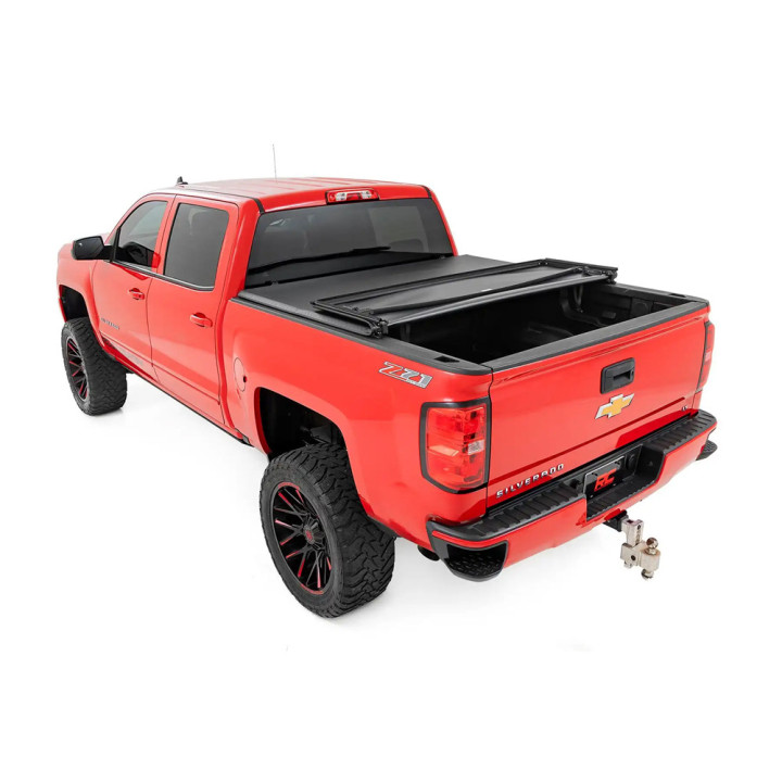Soft Top Tonneau Bed Cover, Rough Country Tri-Fold, Chevrolet Colorado / GMC Canyon Bed Length 5.9 Feet 2014 - 2042 - EDK.ro