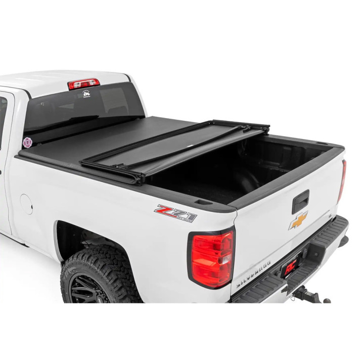 Soft Top Tonneau Bed Cover, Rough Country Tri-Fold, Chevrolet Colorado / GMC Canyon Bed Length 6.7 Feet 2014 - 2064 - EDK.ro