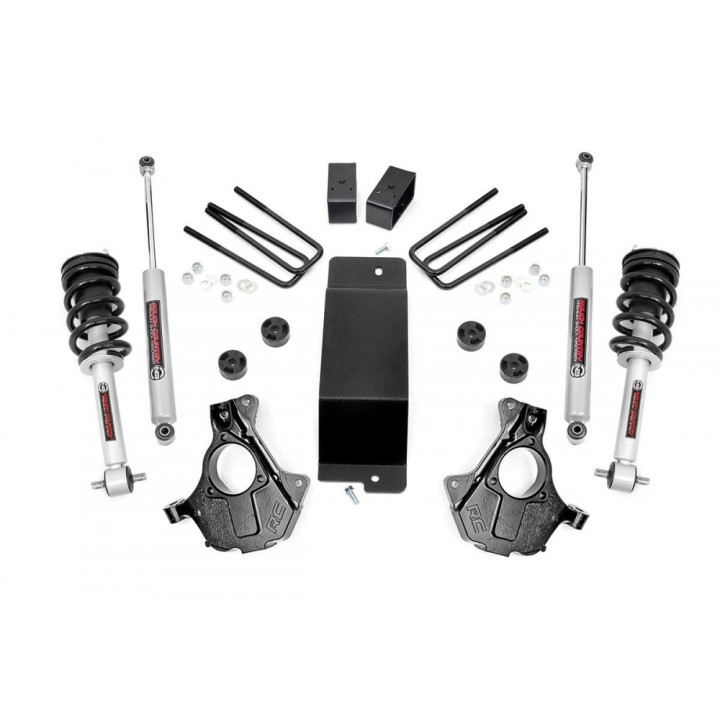 Kit de Ridicare, Rough Country N3 Lift 3.5 Inch, Chevrolet Silverado 1500 / GMC Sierra 1500 2014 - 2019 - EDK.ro