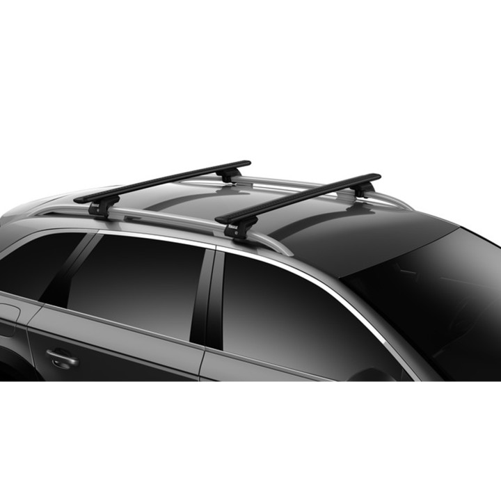 Roof Bars Thule Evo Clamp WingBar Evo Black Kia Soul 5-Door Hatchback with panoramic roof 2014 - 2018 - EDK.ro