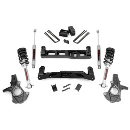 Kit Suspensie de Ridicare cu Suspensii Reglabile în Stil N3 și Brațe de Control din Oțel Turnat, Rough Country N3 2WD Lift 5 Inc