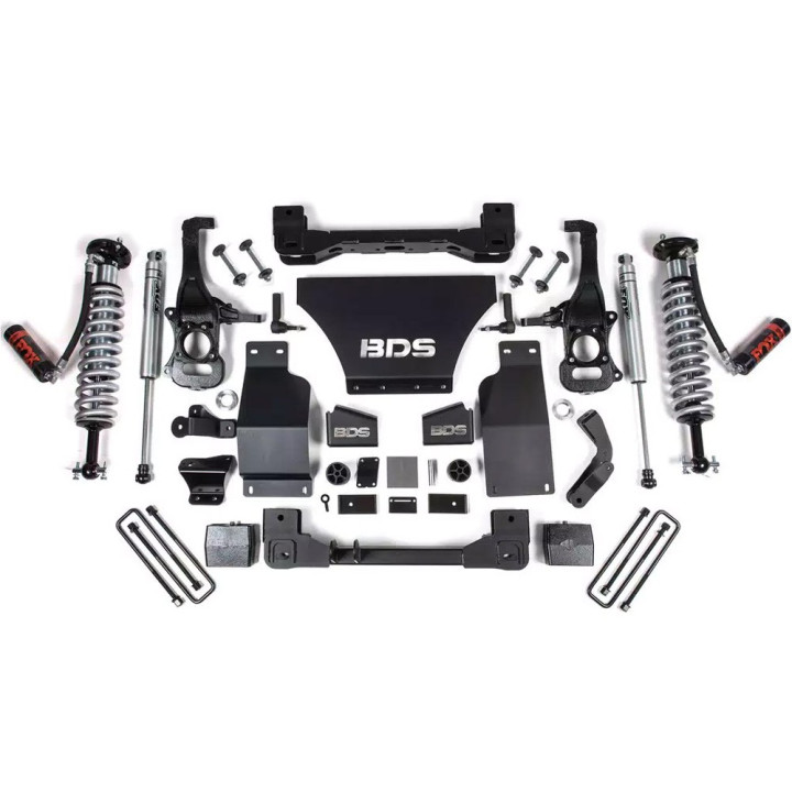 Suspension Lift Kit, BDS Suspension with FOX 2.5 Performance Elite + 2.0 Performance Shocks Lift 6 Inch, Chevrolet Silverado 150