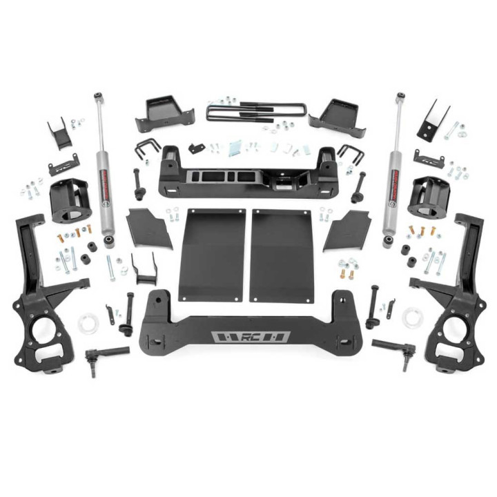 Kit Suspensie de Ridicare, Rough Country Diesel Lift 4 Inch, Chevrolet Silverado 1500 2019 - 2024, GMC Sierra 1500 2019 - 2024 -