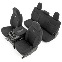 Set Huse Scaun Neopren Negru, Rough Country, Chevrolet Silverado 1500 2019 - Prezent - EDK.ro
