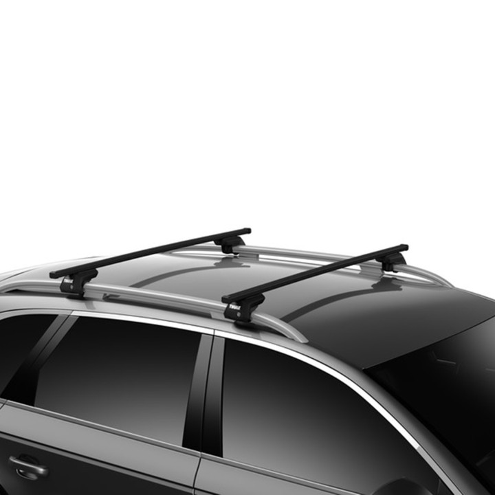 Roof Bars Thule Evo Raised Rail SquareBar 118 cm Black Lexus RX 300/400 (Mk.II) 5-Door SUV 2003 - 2009 - EDK.ro