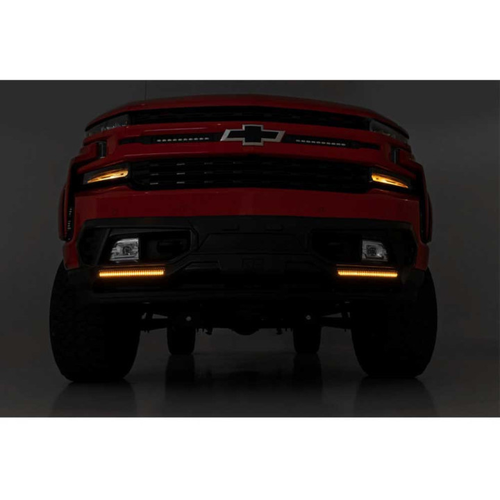 Bullbar Off-Road, Rough Country cu Lumini LED, Chevrolet Silverado 1500 2019 - Prezent - EDK.ro