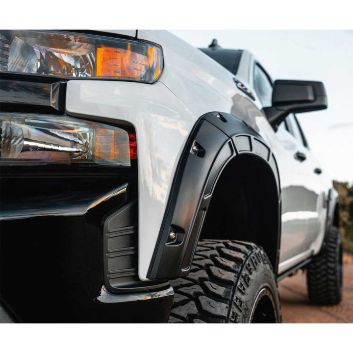 Extensii Aripi Față și Spate, Rough Country Defender Pocket, Chevrolet Silverado 1500 2019 - Prezent - EDK.ro