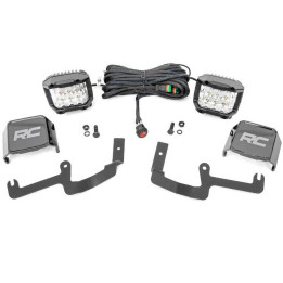 Kit de Integrare Proiectoare LED Omologate Pentru Capotă, Rough Country Lower windshield LED 3" kit Wide Angle Series, Chevrolet