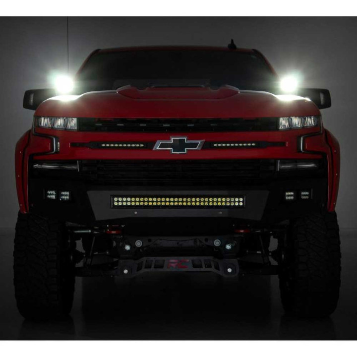 Kit de Integrare Proiectoare LED Omologate Pentru Capotă, Rough Country Lower windshield LED 3" kit Wide Angle Series, Chevrolet