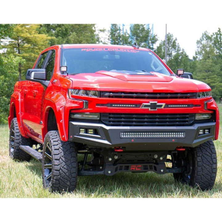 EC Approved LED Projector Integration Kit for Hood, Rough Country Lower windshield LED 3" kit Wide Angle Series, Chevrolet Silve