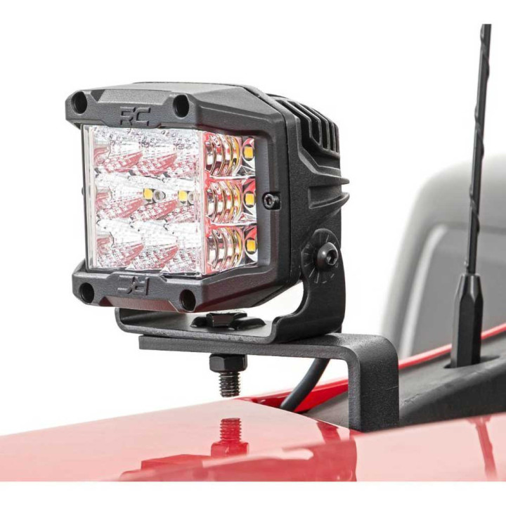 Kit de Integrare Proiectoare LED Omologate Pentru Capotă, Rough Country Lower windshield LED 3" kit Wide Angle Series, Chevrolet