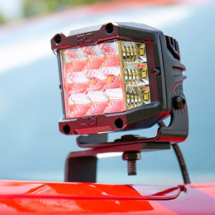 Kit de Integrare Proiectoare LED Omologate Pentru Capotă, Rough Country Lower windshield LED 3" kit Wide Angle Series, Chevrolet