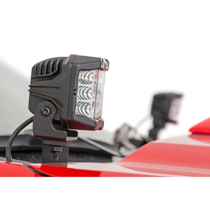 Kit de Integrare Proiectoare LED Omologate Pentru Capotă, Rough Country Lower windshield LED 3" kit Wide Angle Series, Chevrolet