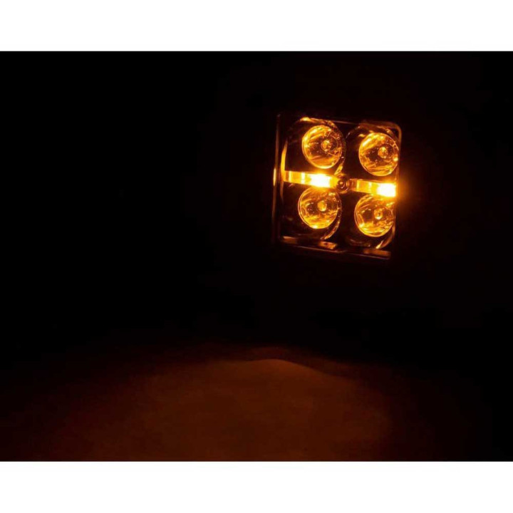 EC Approved LED Projector Integration Kit for Hood, Rough Country Lower windshield LED 2" kit Amber DRL Black Series, Chevrolet 