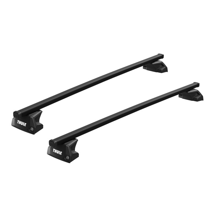 Roof Bars Thule Evo Flush Rail SquareBar 127 cm Black Mitsubishi ASX 5-Door SUV 2010 - 2022 - EDK.ro