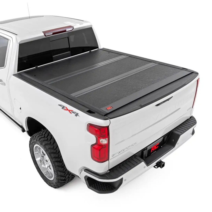 Lid Tonneau Bed Cover, Rough Country Tri-Fold, Chevrolet Silverado 1500 / GMC Sierra 1500 Bed Length 5.8 Feet 2014 - Present - EDK.ro