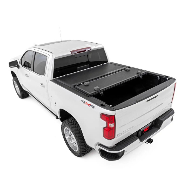 Lid Tonneau Bed Cover, Rough Country Tri-Fold, Chevrolet Silverado 1500 / GMC Sierra 1500 Bed Length 5.8 Feet 2014 - Present - EDK.ro