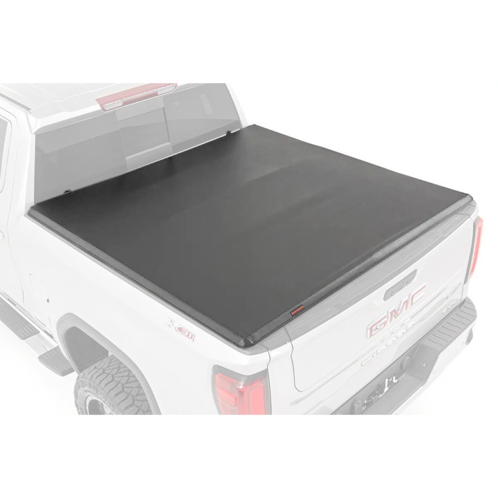 Soft Top Tonneau Bed Cover, Rough Country Tri-Fold, Chevrolet Silverado 1500 / GMC Sierra 1500 Bed Length 5.8 Feet 2014 - Present - EDK.ro