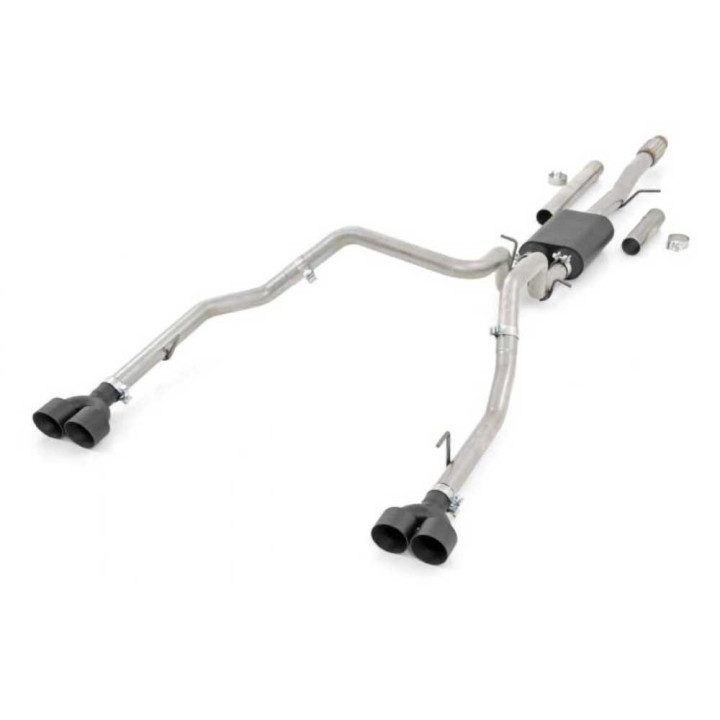 Dual Exhaust System 5.3L, Rough Country Cat Back, Chevrolet Silverado 1500 2019 - Present, GMC Sierra 1500 2019 - Present - EDK.
