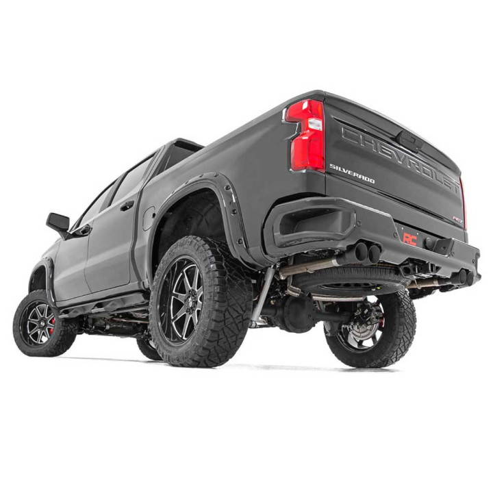 Dual Exhaust System 5.3L, Rough Country Cat Back, Chevrolet Silverado 1500 2019 - Present, GMC Sierra 1500 2019 - Present - EDK.