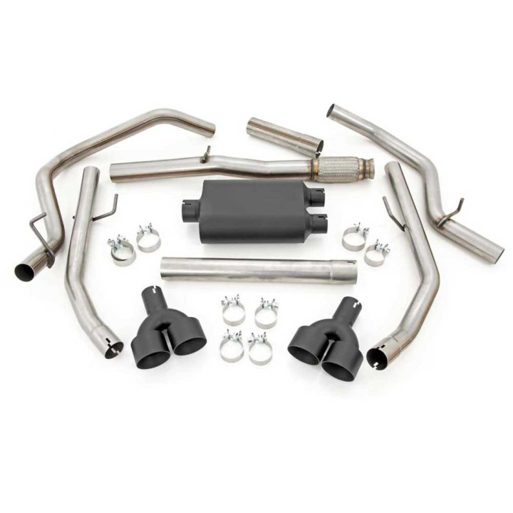 Sistem de Evacuare Dublu Catback, Rough Country Cat Back, Chevrolet Silverado 1500 2019 - Prezent, GMC Sierra 1500 2019 - Prezen