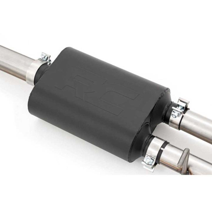 Dual Exhaust System 6.2L, Rough Country Cat Back, Chevrolet Silverado 1500 2019 - Present, GMC Sierra 1500 2019 - Present - EDK.