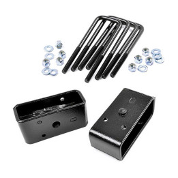 U-bolts and Lift Blocks 2.5 Inch Kit, Rough Country, Chevrolet Silverado 1500 2019 - Present, GMC Sierra 1500 2019 - Present - E