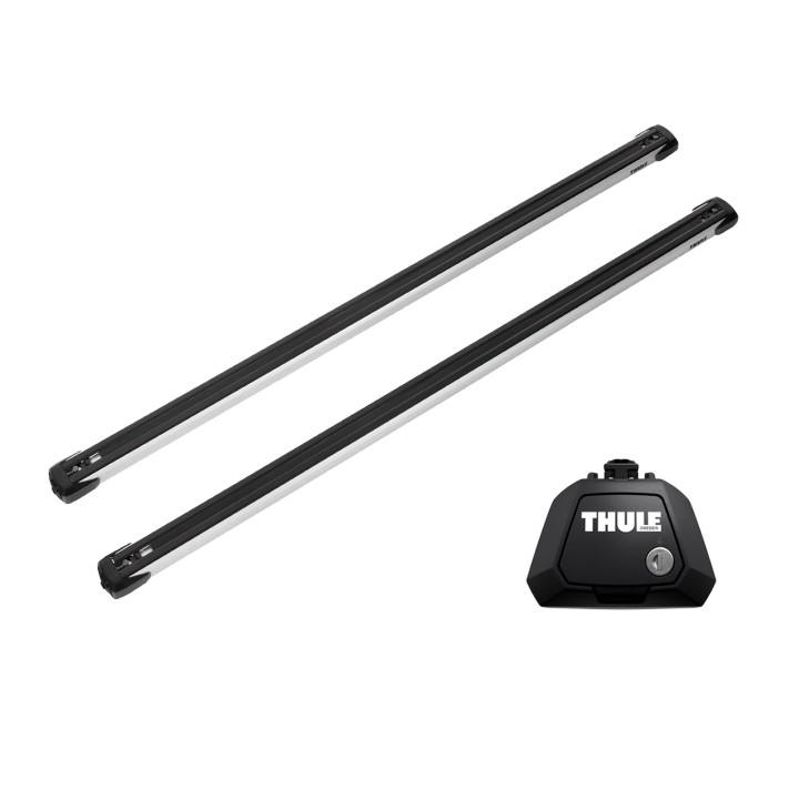 Bare transversale Thule Evo Raised Rail SlideBar Argintiu Peugeot 2008 5 uși SUV 2008 - 2019 - EDK.ro