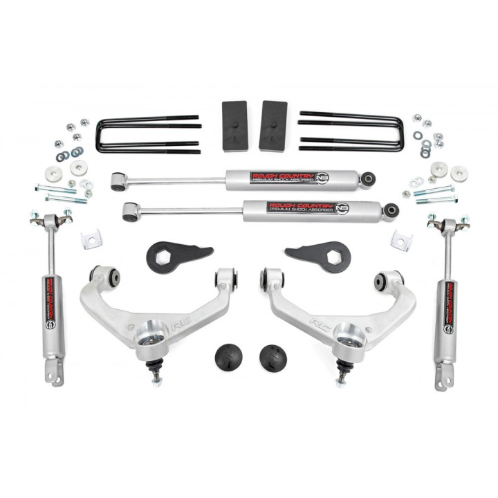 Lift Kit, Rough Country Lift 3.5 Inch, Chevrolet Silverado 2500 / 3500 2007 - 2019, GMC Sierra 2500 / 3500 2007 - 2019 - EDK.ro