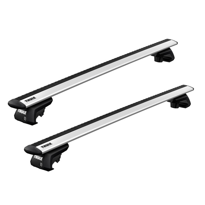 Roof Bars Thule Evo Raised Rail WingBar Evo Silver SsangYong Rexton W 5-Door SUV 2012 - 2017 - EDK.ro