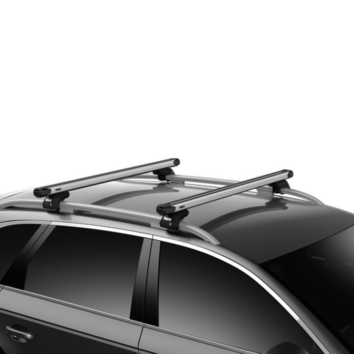 Bare transversale Thule Evo Raised Rail SlideBar Argintiu Subaru Forester 5 uși SUV 2008 - 2012 - EDK.ro