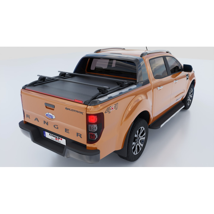 Spring Assisted Roll Top Tonneau Bed Cover, Tessera 4x4 Roll+, Ford Ranger Wildtrak Double Cab 2012 - 2022 - EDK.ro