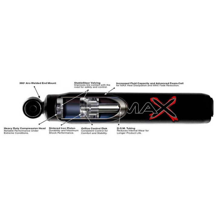 Rear Hydro Shock Absorber, Skyjacker Black Max Lift 4-6 Inch, Chevrolet Suburban 2007 - 2014, Chevrolet Tahoe 2000 - 2006, GMC Y