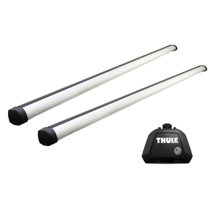 Roof Bars Thule Evo Raised Rail ProBar Silver Toyota Land Cruiser 120 / 150 3-Door SUV 2003 - Present - EDK.ro