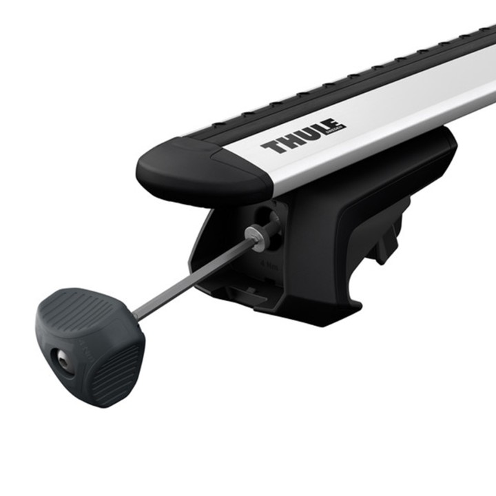 Bare transversale Thule Evo Raised Rail WingBar Evo Argintiu Toyota Land Cruiser 90 5 uși SUV 1998 - 2002 - EDK.ro