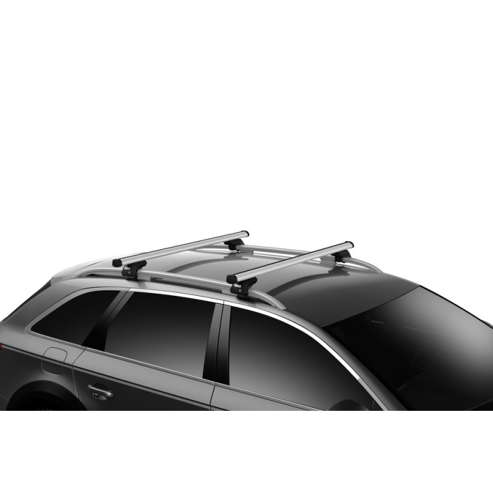 Roof Bars Thule Evo Raised Rail ProBar Silver Dacia Dokker 5-Door MPV 2012 - Present - EDK.ro