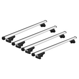 Roof Bars Thule Evo Raised Rail ProBar 4 bars Silver Fiat Fiorino 3/4/5-Door Van 2008 - Present - EDK.ro