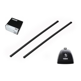 Roof Bars Thule Rapid System SquareBar Black Peugeot Bipper Tepee 5-Door MPV 2008 - Present - EDK.ro