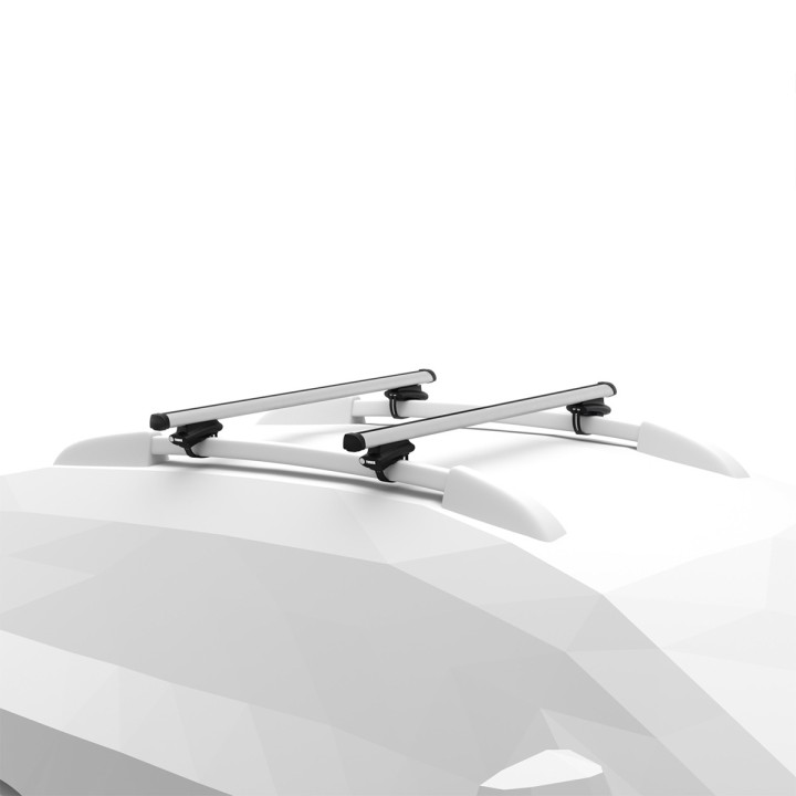 Bare transversale Thule Evo 7108 Raised Rail ProBar 4 bare Argintiu Peugeot Rifter 5 uși MPV 2019 - Prezent - EDK.ro