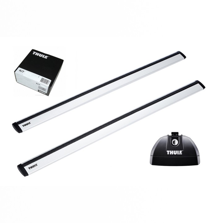 Roof Bars Thule Rapid System WingBar Evo Silver Volkswagen Caddy 3-Door Estate 1997 - 2003 - EDK.ro