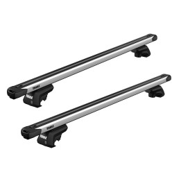 Roof Bars Thule Evo Raised Rail SlideBar Silver Volkswagen Caddy Life 5-Door MPV 2021 - Present - EDK.ro