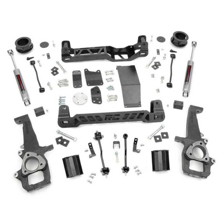 Kit Suspensie de Ridicare cu Amortizoare N3, Rough Country Lift 4 Inch, Dodge RAM 1500 2009 - 2019 - EDK.ro
