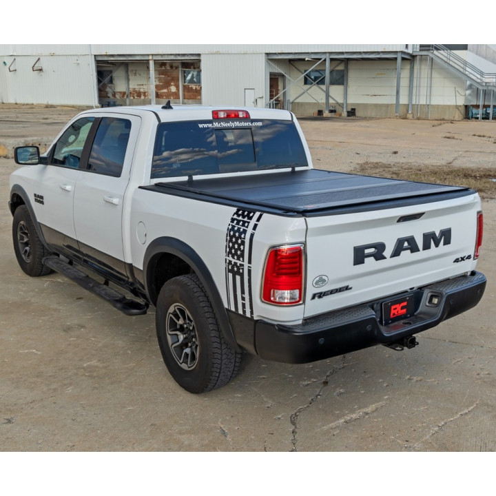Lid Tonneau Bed Cover, Rough Country Tri-Fold, Dodge RAM 1500 Bed Length 5.7 Feet 2009 - Present - EDK.ro