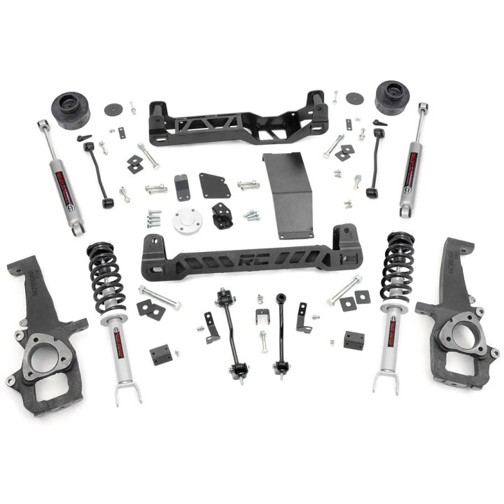 Kit Suspensie de Ridicare cu Amortizoare N3, Rough Country Lift 4 Inch, Dodge RAM 1500 2009 - Prezent - EDK.ro