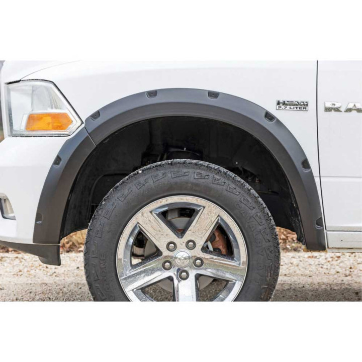 Front and Rear Fender Flares, Rough Country Pocket, Dodge RAM 1500 2009 - Present - EDK.ro