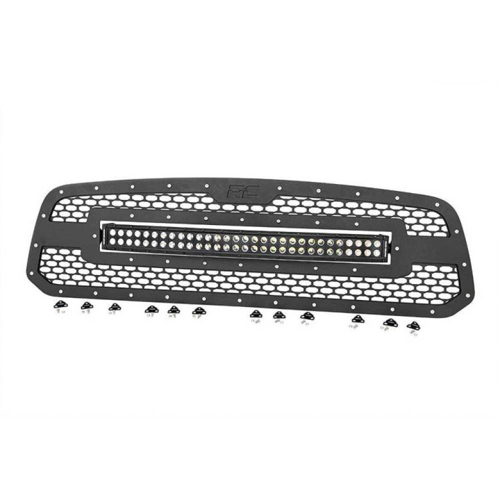 Grilă Tip Plasă cu Bară LED cu Două Rânduri de 30 Inch Black Series, Rough Country, Dodge RAM 1500 2009 - Prezent - EDK.ro