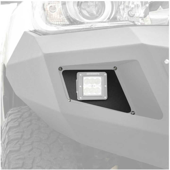 EC Approved LED Projector Integration Kit for Front Bumper, Go Rhino Light plates for front BR5 bumper Flush, Dodge RAM 1500 / F