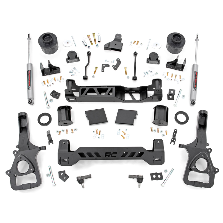 Kit de Ridicare cu Amortizoare N3, Rough Country 2WD Standard bore Lift 6 Inch, Dodge RAM 1500 2019 - 2024 - EDK.ro