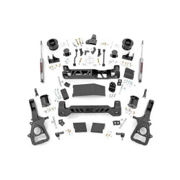 Suspension Lift Kit 22xl Air Ride with N3 Shock Absorbers, Rough Country Large Bore Lift 5 Inch, Dodge RAM 1500 2019 - 2024 - ED